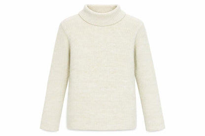 TU Girls Beige High Neck Acrylic Pullover Jumper Size 11 Years Pullover - Ribbed