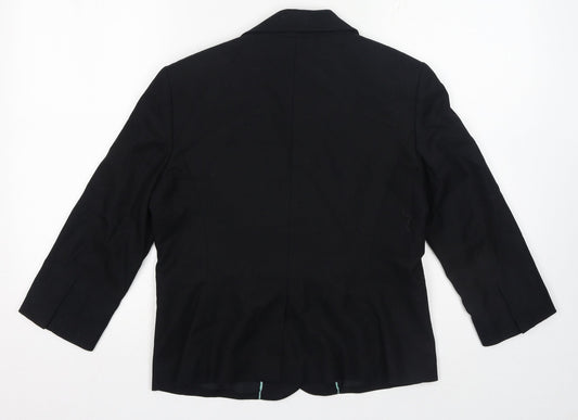 Gap Womens Black Cotton Jacket Blazer Size 12