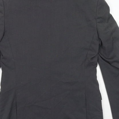 Taylor & Reece Womens Grey Polyester Jacket Suit Jacket Size 36