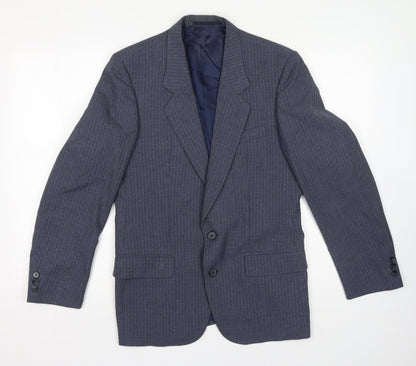 Tuomi Mens Blue Polyester Jacket Suit Jacket Size 36