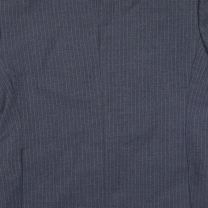 Tuomi Mens Blue Polyester Jacket Suit Jacket Size 36