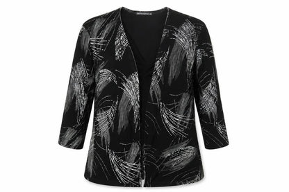 Womens UK Size 2XL Reflections Black Basic Blouse