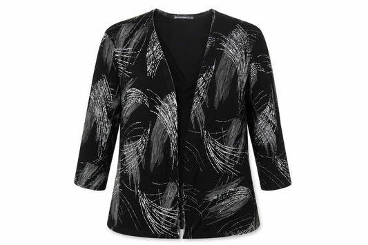 Womens UK Size 2XL Reflections Black Basic Blouse