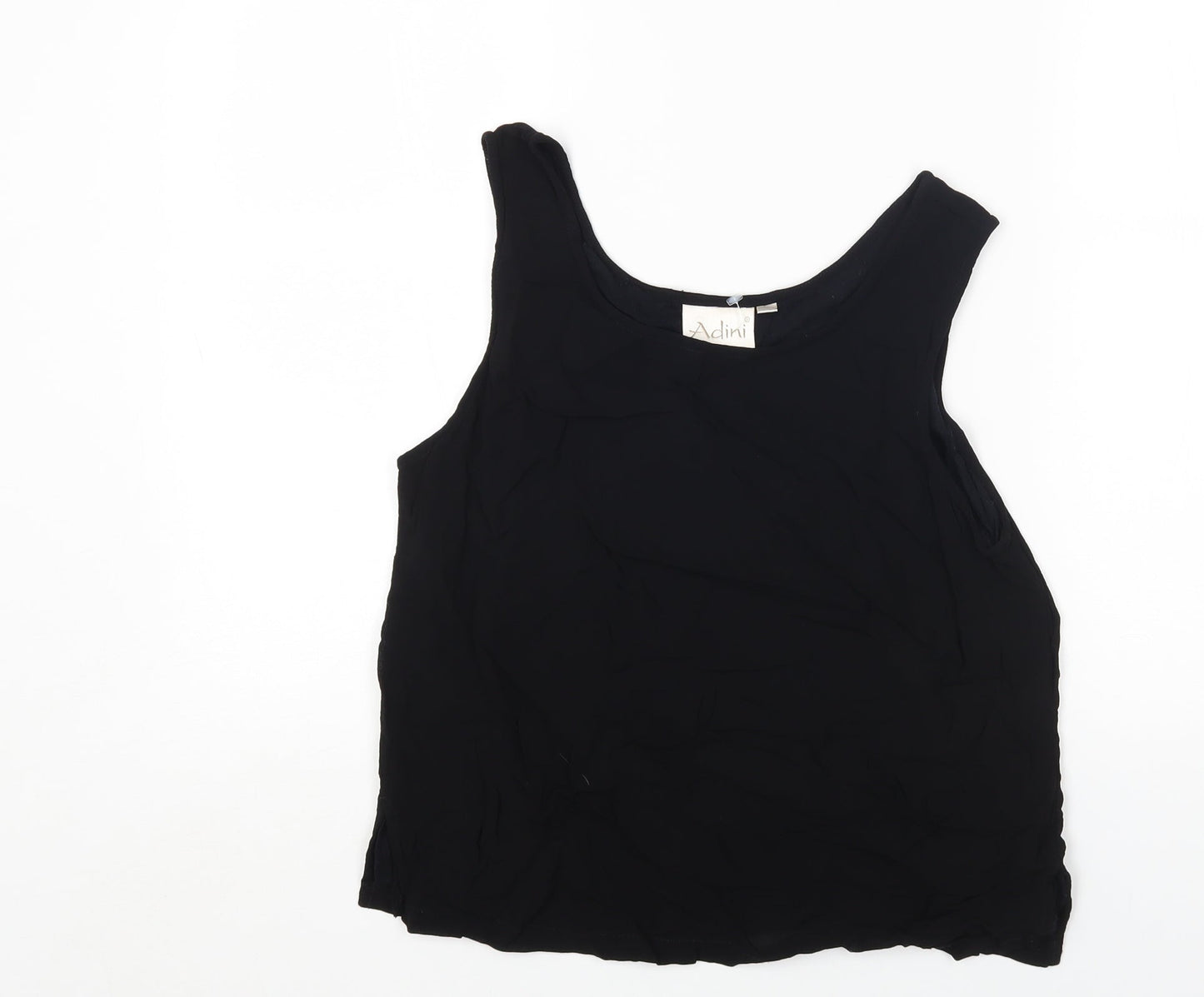 Womens UK Size L Adini Black Basic Tank
