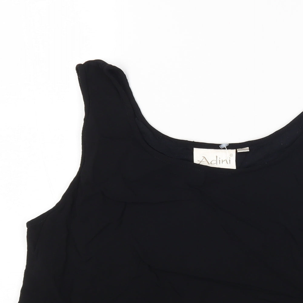 Womens UK Size L Adini Black Basic Tank