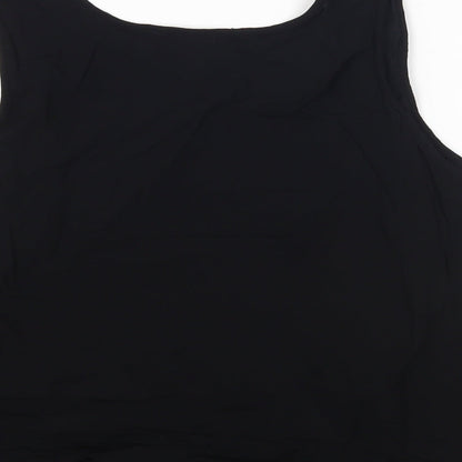 Womens UK Size L Adini Black Basic Tank
