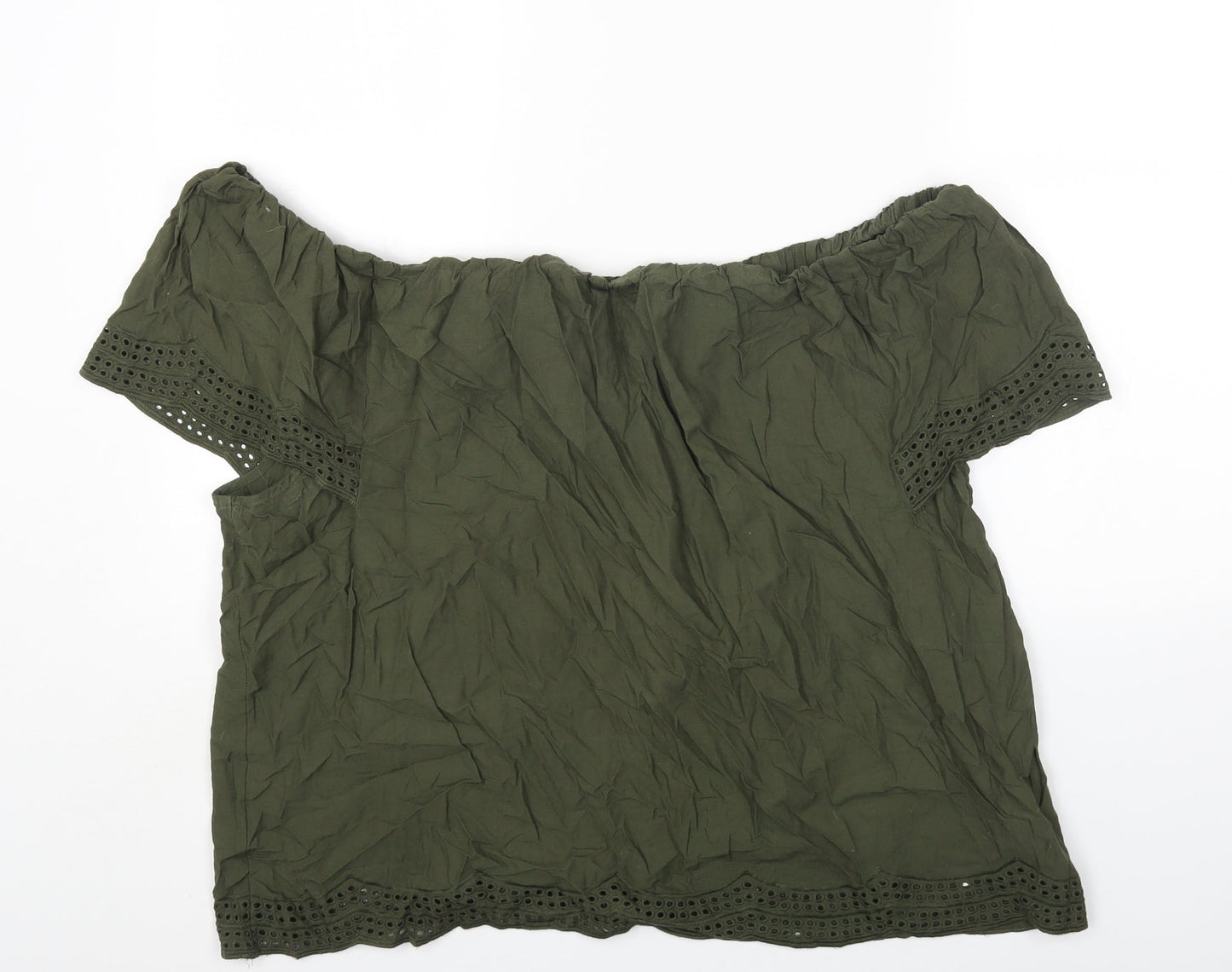 Womens UK Size 18 Dorothy Perkins Green Basic T-Shirt