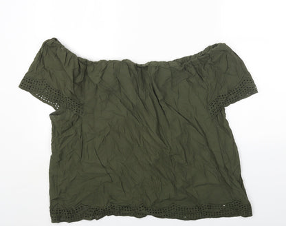 Womens UK Size 18 Dorothy Perkins Green Basic T-Shirt