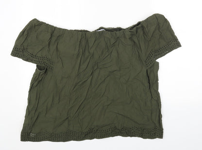 Womens UK Size 18 Dorothy Perkins Green Basic T-Shirt
