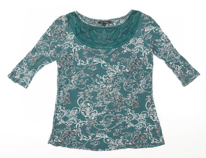 Womens UK Size 6 NEXT Green Basic T-Shirt