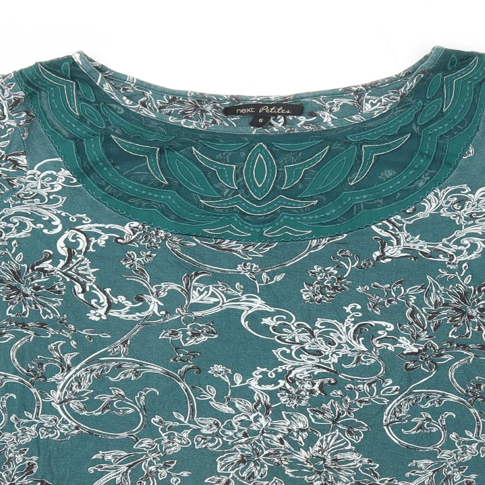 Womens UK Size 6 NEXT Green Basic T-Shirt