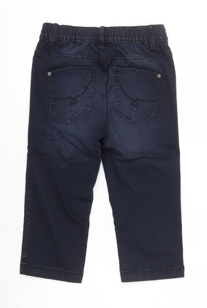 Ms Mode Girls Blue Cotton Straight Jeans Size 14 Years Regular