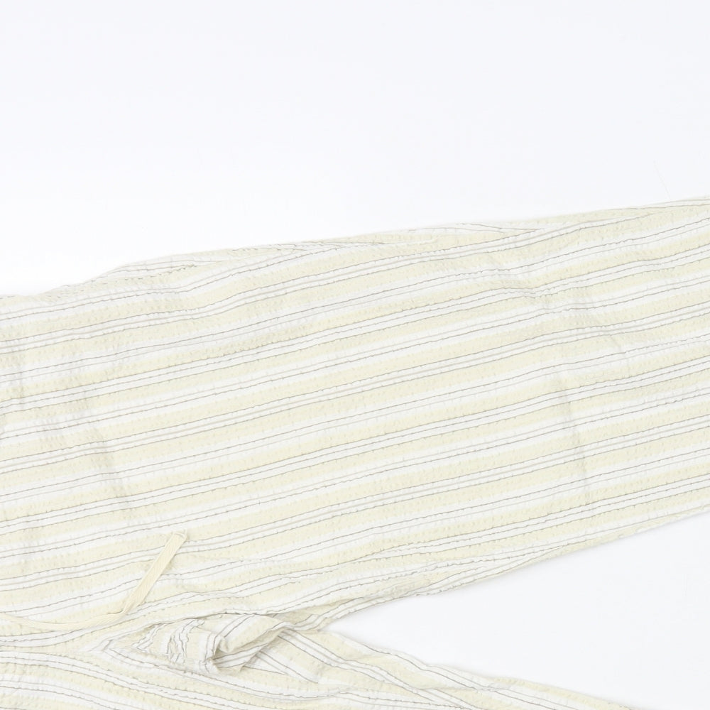 Womens UK Size 14 Papaya Regular Fit Capri Yellow Trousers