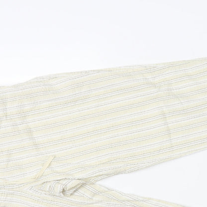 Womens UK Size 14 Papaya Regular Fit Capri Yellow Trousers