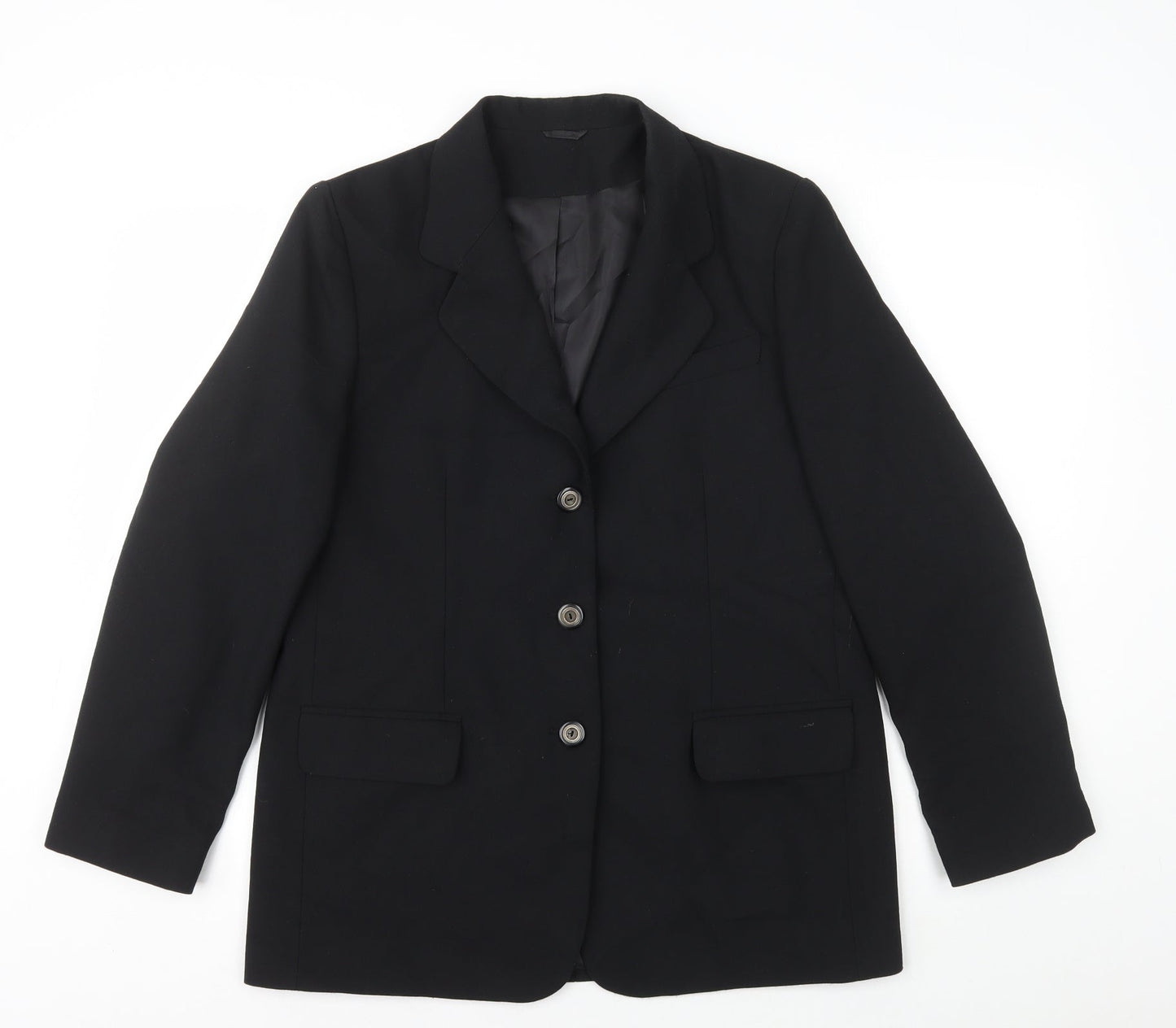 Bonmarché Womens Black Polyester Jacket Blazer Size 14