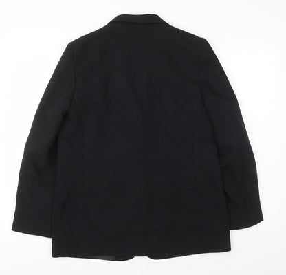 Bonmarché Womens Black Polyester Jacket Blazer Size 14