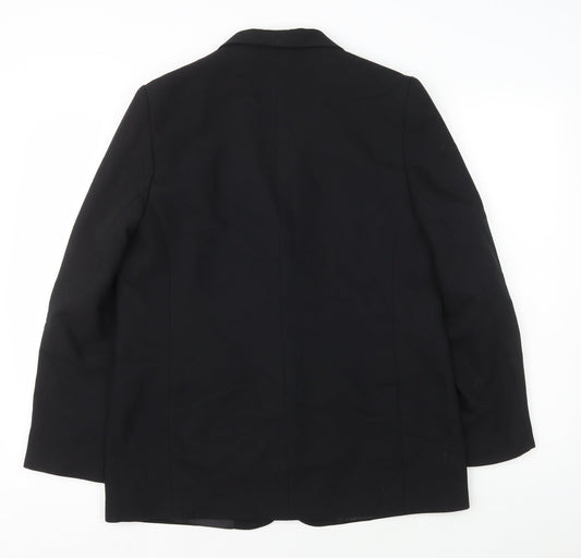 Bonmarché Womens Black Polyester Jacket Blazer Size 14