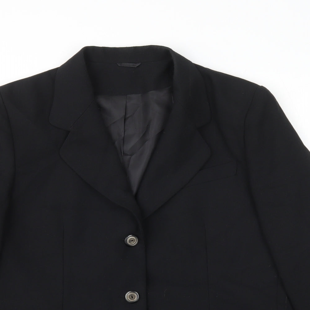 Bonmarché Womens Black Polyester Jacket Blazer Size 14