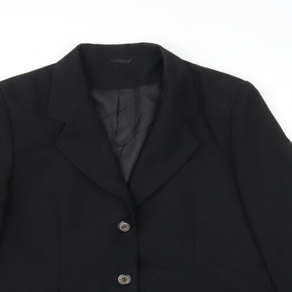 Bonmarché Womens Black Polyester Jacket Blazer Size 14
