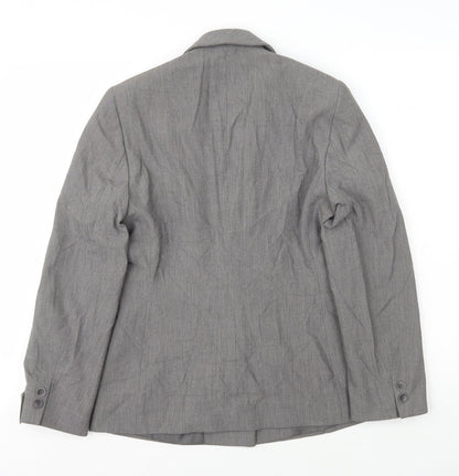 NEXT Womens Grey Polyester Jacket Blazer Size 8