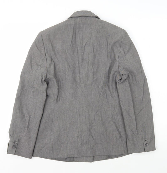 NEXT Womens Grey Polyester Jacket Blazer Size 8