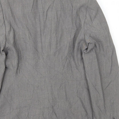 NEXT Womens Grey Polyester Jacket Blazer Size 8