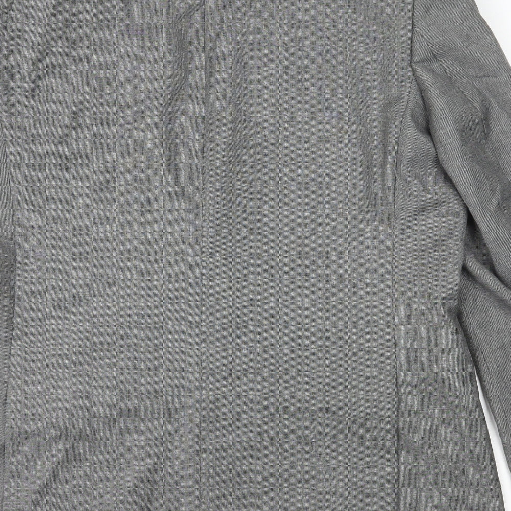 Preworn` Mens Grey Wool Jacket Blazer Size 42
