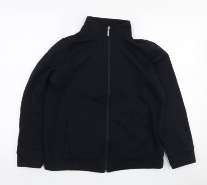 Bonmarché Womens Blue Polyester Full Zip Sweatshirt Size S Zip