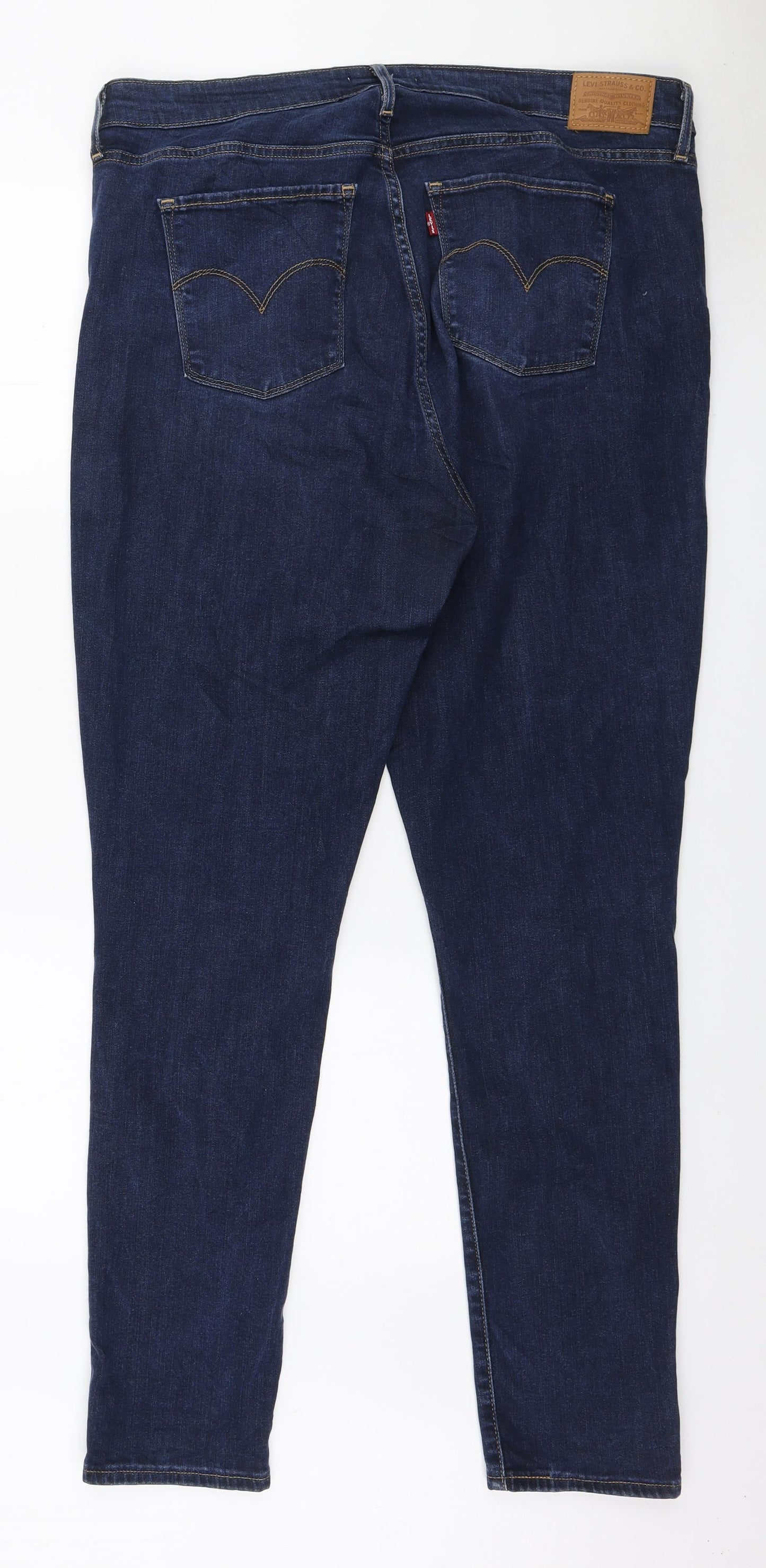 Levi's Womens Blue Cotton Skinny Jeans Size 34 in L31 in Regular Zip