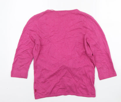 Womens UK Size S Jackpot Pink Cardigan Jumper