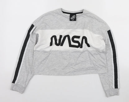 George Girls Grey Polyester Pullover Sweatshirt Size 9-10 Years Pullover - NASA