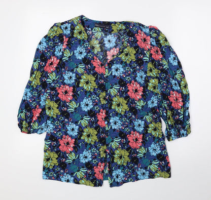 Womens UK Size 8 Marks and Spencer Multicoloured Basic Blouse