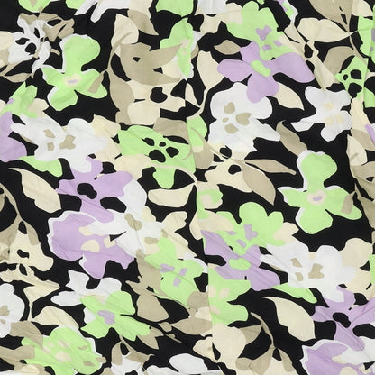 Autograph Womens Multicoloured Floral Polyester Basic Blouse Size 10 V-Neck