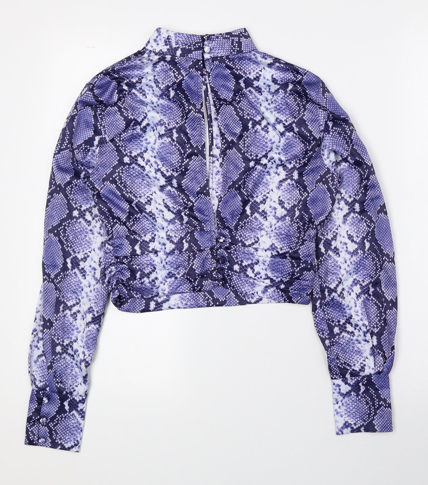 Womens UK Size 6 Topshop Blue Basic Blouse