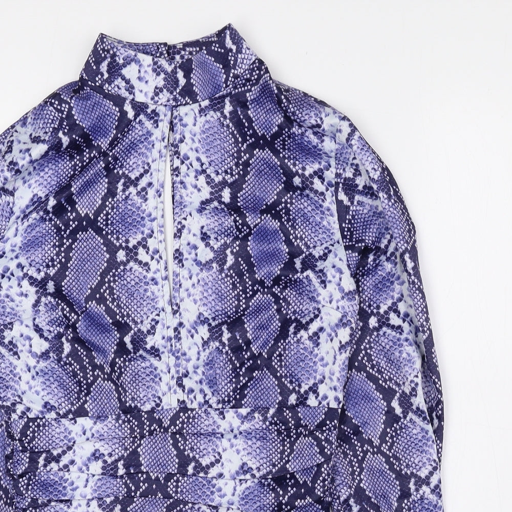 Womens UK Size 6 Topshop Blue Basic Blouse