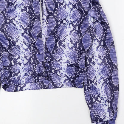 Womens UK Size 6 Topshop Blue Basic Blouse