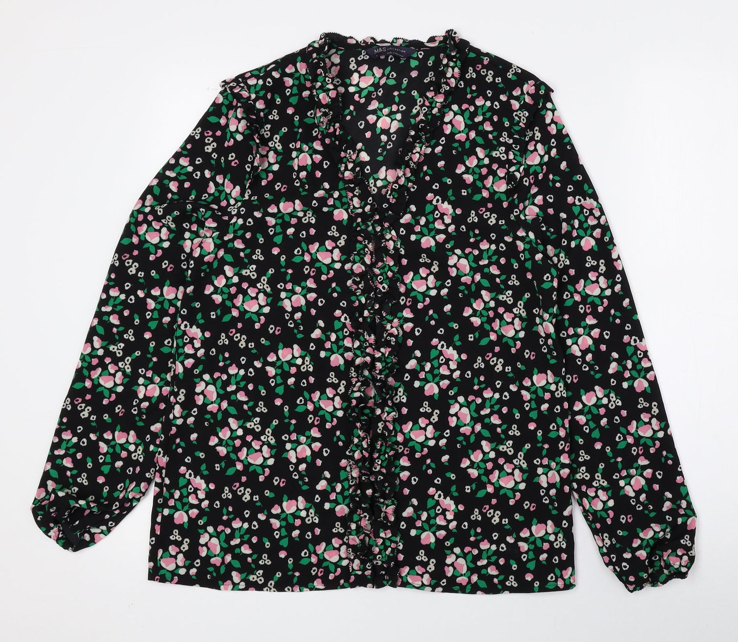 Womens UK Size 8 Marks and Spencer Multicoloured Basic Blouse