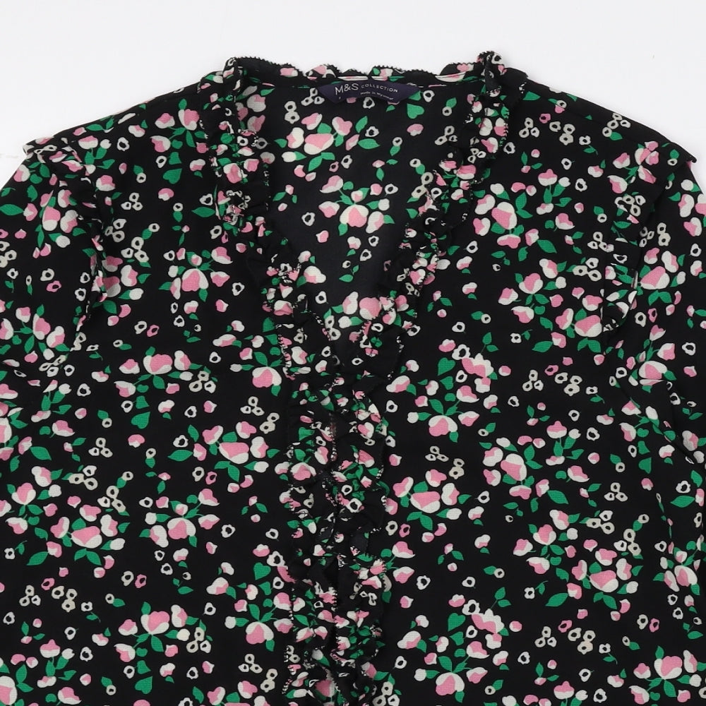 Womens UK Size 8 Marks and Spencer Multicoloured Basic Blouse