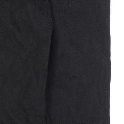 Onado Woman Womens Black Geometric Cotton Skinny Jeans Size 10 L27 in Regular Zip - Damaske