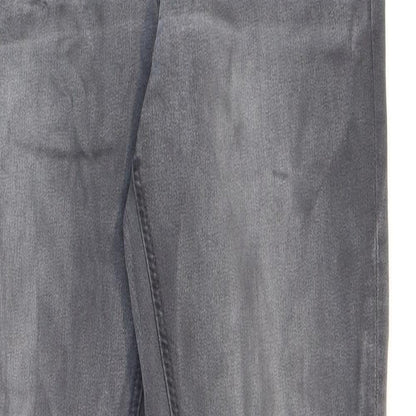 George Womens Grey Cotton Skinny Jeans Size 10 L28 in Regular Zip