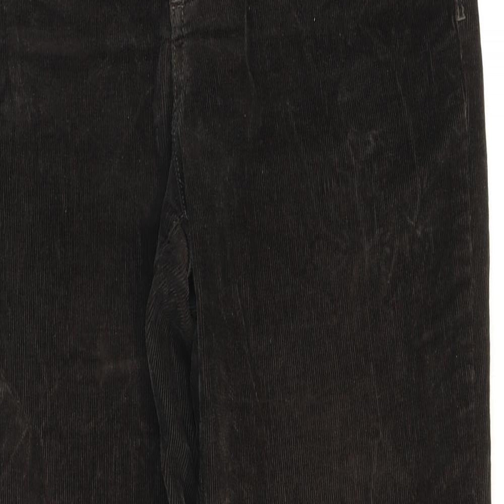 NYJD Womens Brown Cotton Chino Trousers Size 6 L26 in Regular Zip