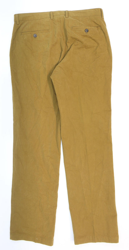 Womens UK Size 34 in John Lewis Regular Fit Dress Pants Brown Trousers