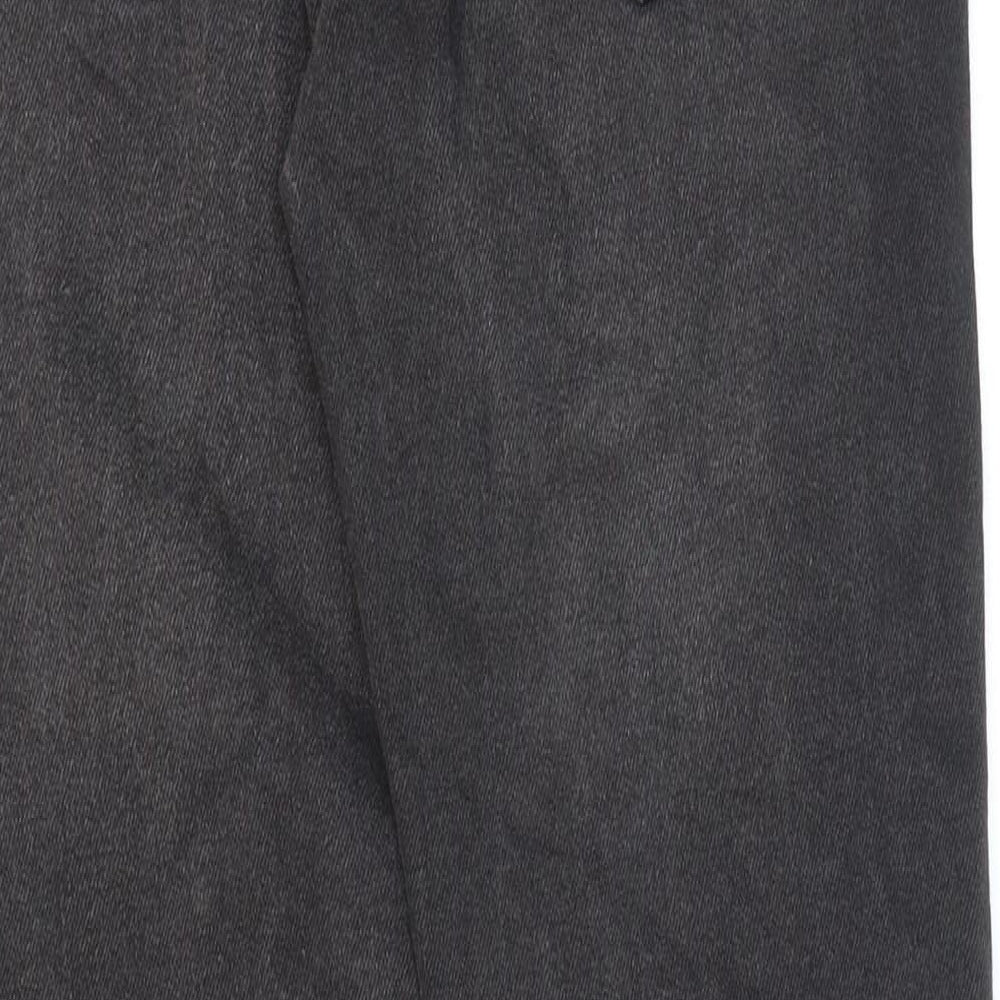 Pull&Bear Womens Black Cotton Straight Jeans Size 6 L27 in Regular Zip