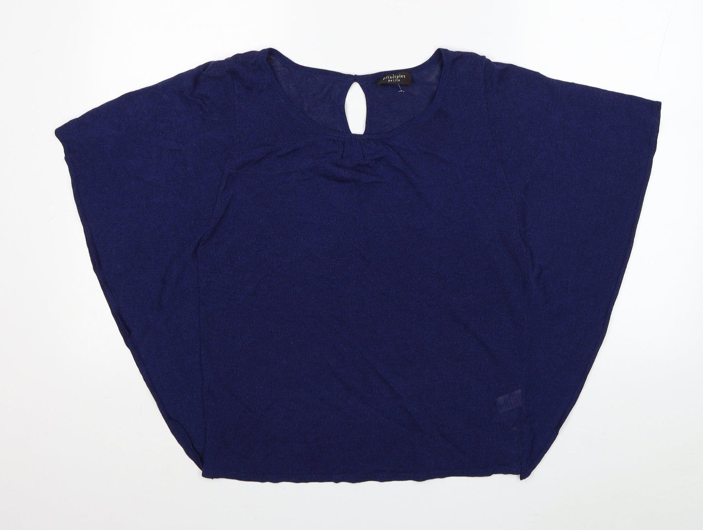 Womens UK Size M Principles Blue Basic T-Shirt