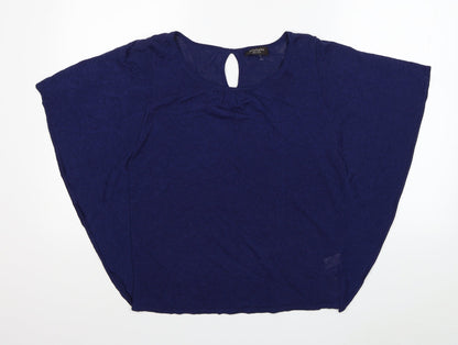 Womens UK Size M Principles Blue Basic T-Shirt