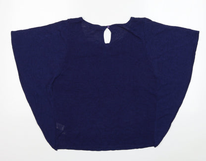 Womens UK Size M Principles Blue Basic T-Shirt