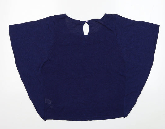 Womens UK Size M Principles Blue Basic T-Shirt
