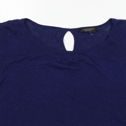 Womens UK Size M Principles Blue Basic T-Shirt