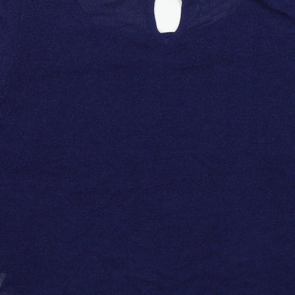 Womens UK Size M Principles Blue Basic T-Shirt
