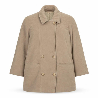 Womens UK Size 14 Classic Woman Beige Pea Coat